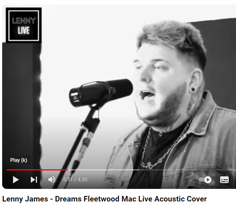 Lenny James - Dreams Fleetwood Mac Live Acoustic Cover